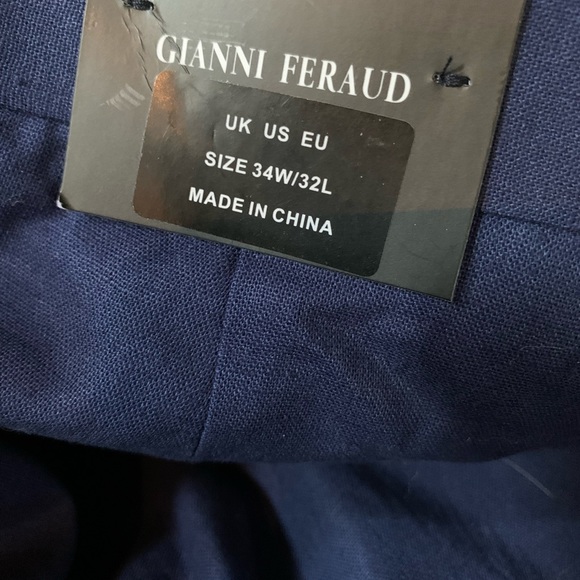 Gianni Feraud Tapered Slim Fit Trouser Linen 34x32 - Picture 6 of 6